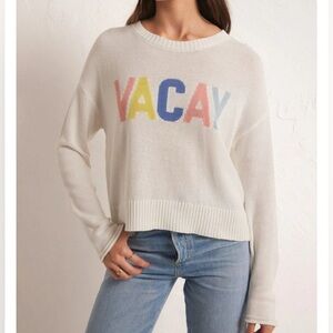 Z Supply Sienna VACAY sweater crew neck cotton Medium relaxed fit womens slouchy